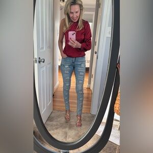 VENUS Women's Straight Leg Jeans - Light Blue